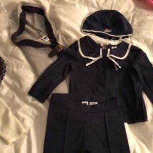 Janie and jack navy sailor outfit with poncho